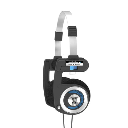 Koss Porta Pro Classic On-Ear Headphones, Retro Style, 3.5mm Wired Plug, Durable, Black/Silver