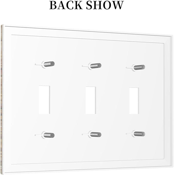 Anchor Nautical Vintage Map 3 Gang Light Switch Covers Triple Toggle Wall Plate Decorative Switchplate Electrical Faceplate for Office Livingroom Home Decor