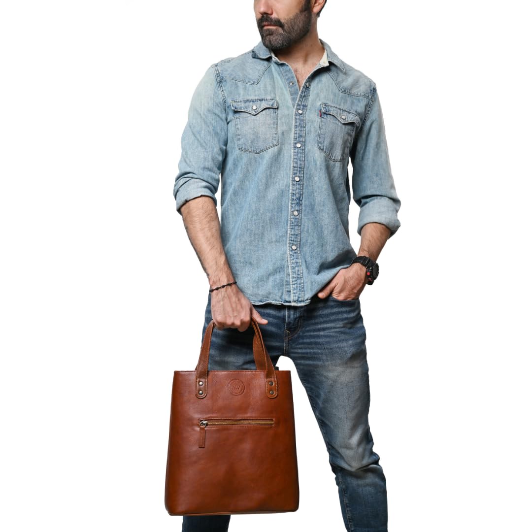 Argali Wines Premium Collection Leather Wine Tote Bag, Hold 2 Bottles, Green