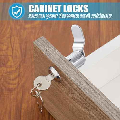 Kenning 24 Sets Cabinet Locks with Keys for Secure Drawer Mailbox RV Storage Box Replacement Lock, Zinc Alloy(1-1/8'' Cylinder Length, 0.9'' Max Panel Thickness)