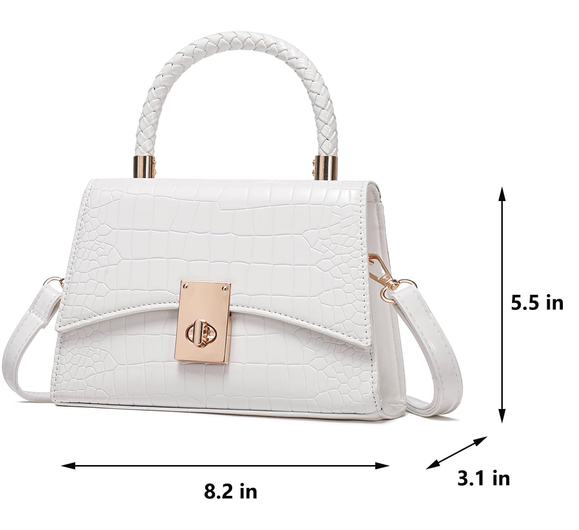 JHVYF Women Satchel Handbags Shoulder Bag Classic Small Crossbody Bags Ladies Cute Purses Satchels bag mini purse White bags