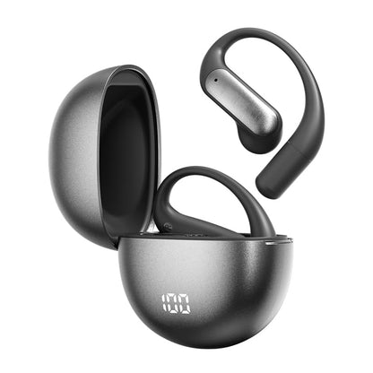 Piluyaa Open Ear Earbuds Bluetooth AI Ear Buds 60Hrs Playtime Wireless Over Headphones with Earhooks IPX7 Waterproof Touch Control Air Conduction Sport Headsets Earphones for Workout Running Black