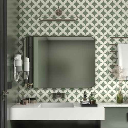 Green Beige Geometric Wall paper Peel and Stick Wallpaper Boho 17.3"¡¿78.8" Green Removable Self Adhesive Wallpaper for Bathroom Kitchen Backsplash Contact Paper for Cabinets and Drawers Vinyl Roll