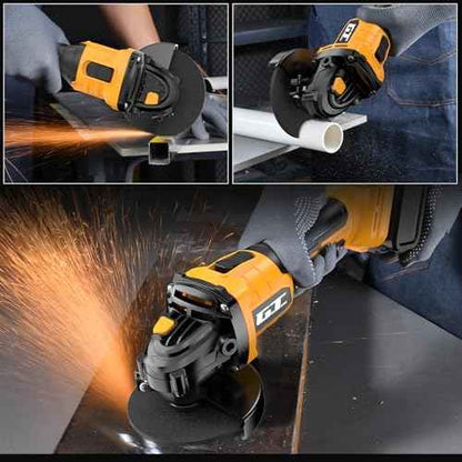 Cordless Angle Grinder Compatible with Dewalt Battery 20V Max, 4-1/2 Inch Power Electric Angle Grinder Tool with Handle, 6 Discs for Grinding, Cutting, Polishing