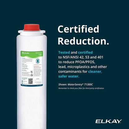 Elkay Liv EZ LBWDM0WHBC Built-in Filtered Wall-Mount Water Dispenser – Battery Powered, NSF Certified, Push Button, Reduces Lead & PFAS, Aspen White, Non-Refrigerated – Ideal for Home