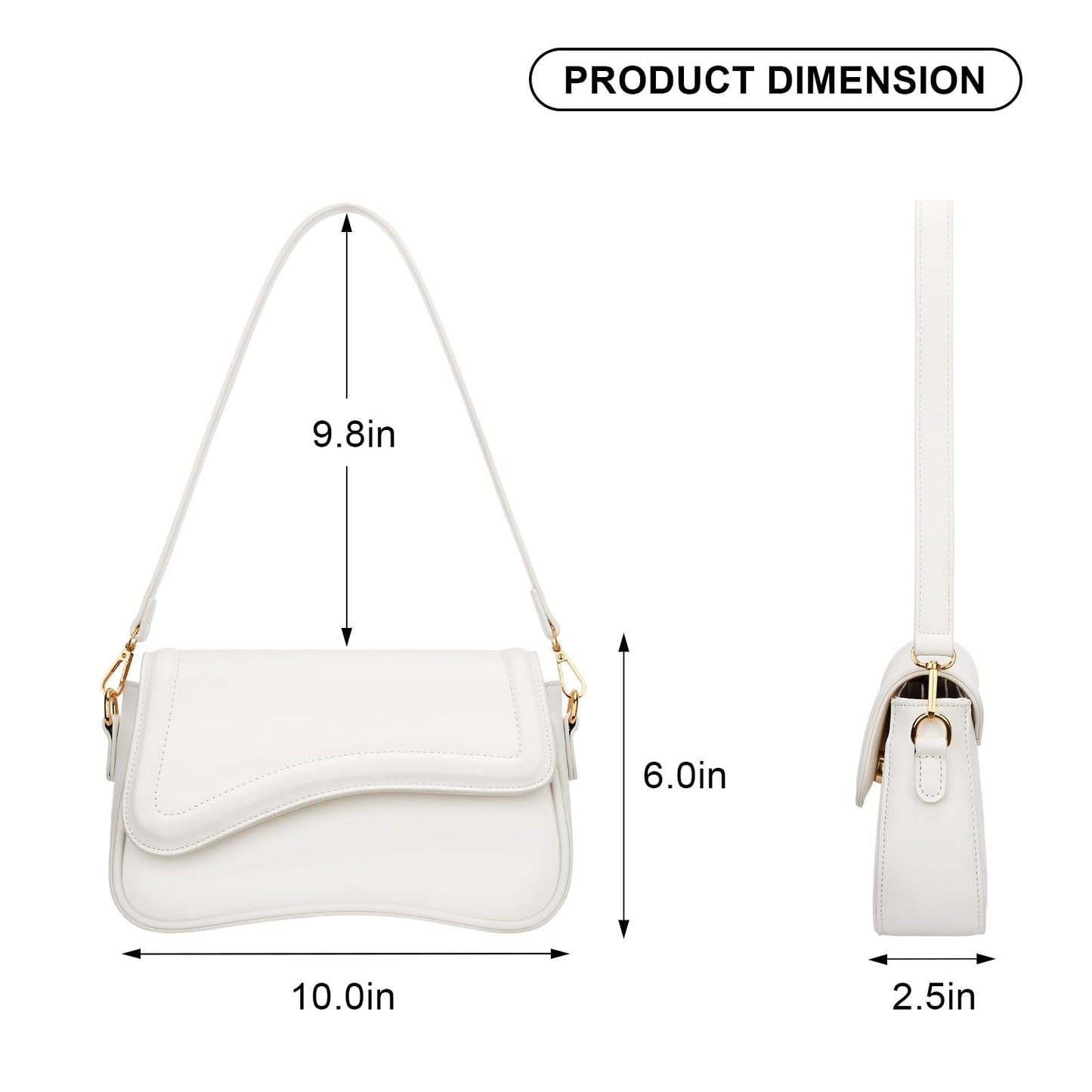 KKXIU Shoulder Bag for Women Small Clutch Purses Cute Hobo Handbag Trendy Underarm Bag-Beige