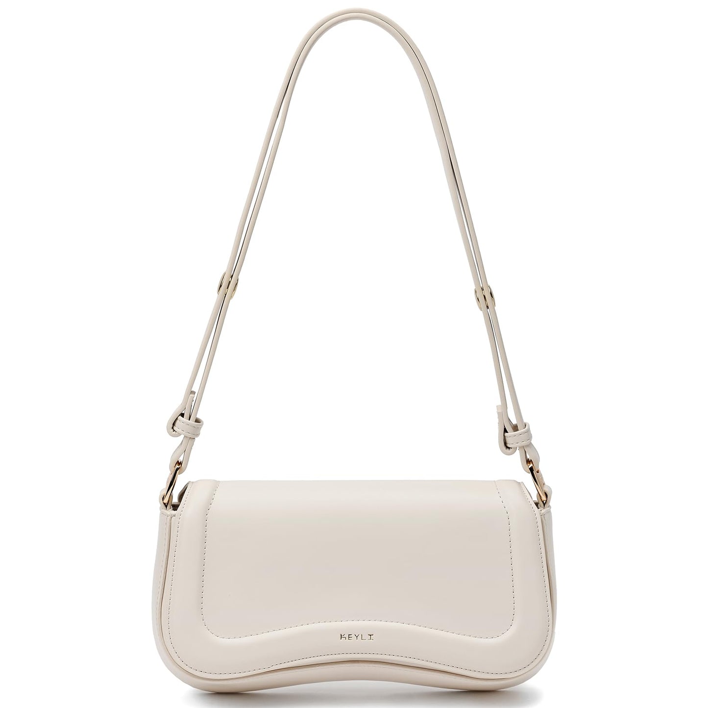 Keyli Shoulder Bag for Women mini Crossbody Purses Retro Classic Handbag Waterproof Vegan Leather Clutch Tote Hobo Purse Designer Bags with Adjustable Strap Beige