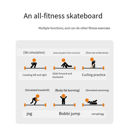 Bloepum Yoga Sliding Mat Sports Fitness Glide Plate Core Exercise Running Skating Leg Training Board Gym Equipment Easy Install Easy to Use Black 140cm