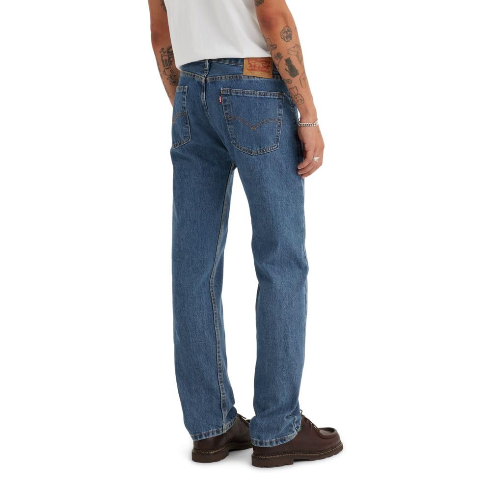 Levi's Men's 505 Regular Fit Jeans (Also Available in Big & Tall), Medium Stonewash, 34W x 32L