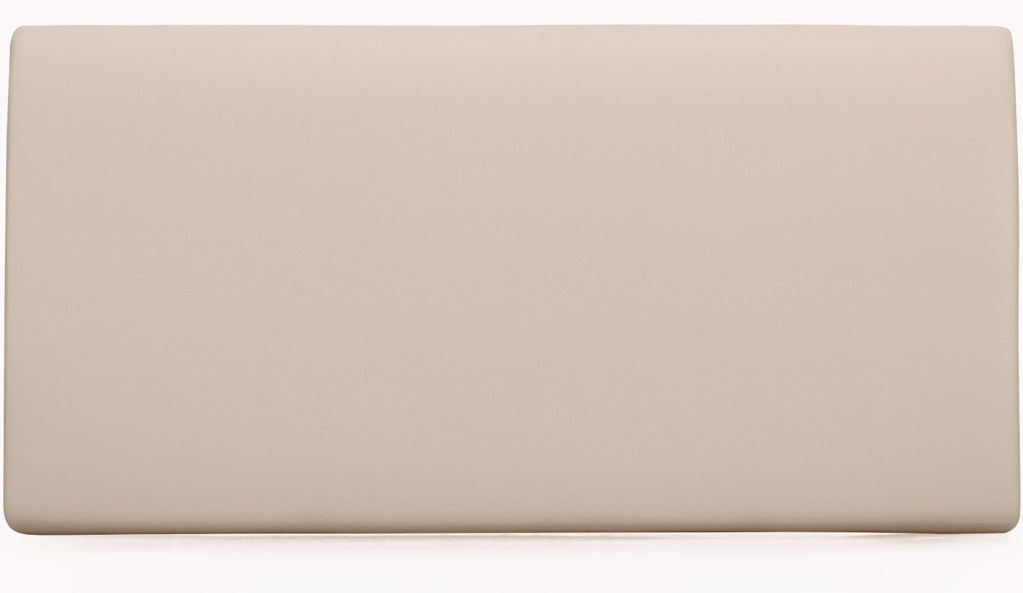 Women’s Evening Handbag Vegan Leather Ladies Envelope Clutch Classic Elegant Purse Bags Beige