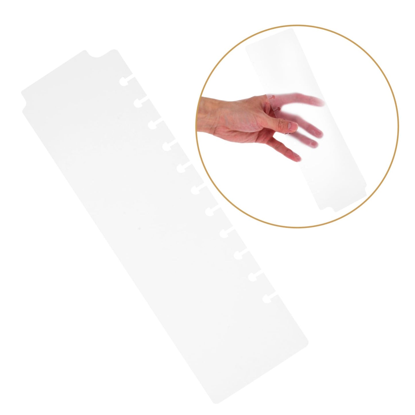 AUTSUPPL 5pcs Plastic Tab Dividers Snap Bookmarks for Spiral Planner Notebook Dividers Aesthetic Binder Separators Portable Organization Tools for Office School