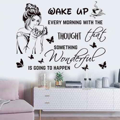 Inspirational Quotes Motivational Wall Stickers Letter Decals Vinyl Sayings Beauty Eye Stickers for Women Bedroom Girls Bathroom Beauty Salon Decoration