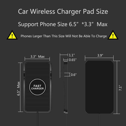 Wireless Charger Car Charging Pad Non-slip 15W 10W 7.5W Fast Charger Mount Adapter for iPhone 13 12 Pro Max 11 8 Plus X XR Xs LG G8 Samsung Note 20 10 Galaxy S10 S20 S21 S22 S23 S24 S25 Android Phones