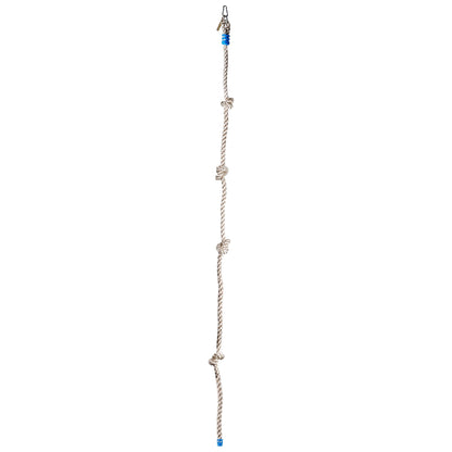 MONT PLEASANT Climbing Rope for Kids, 8.2 FT Long with 4 Knotted Steps, Playground Accessories, Rope Swing for Obstacle Course, Treehouse Swingset Accessories Training for Kids Outdoor（Grey）