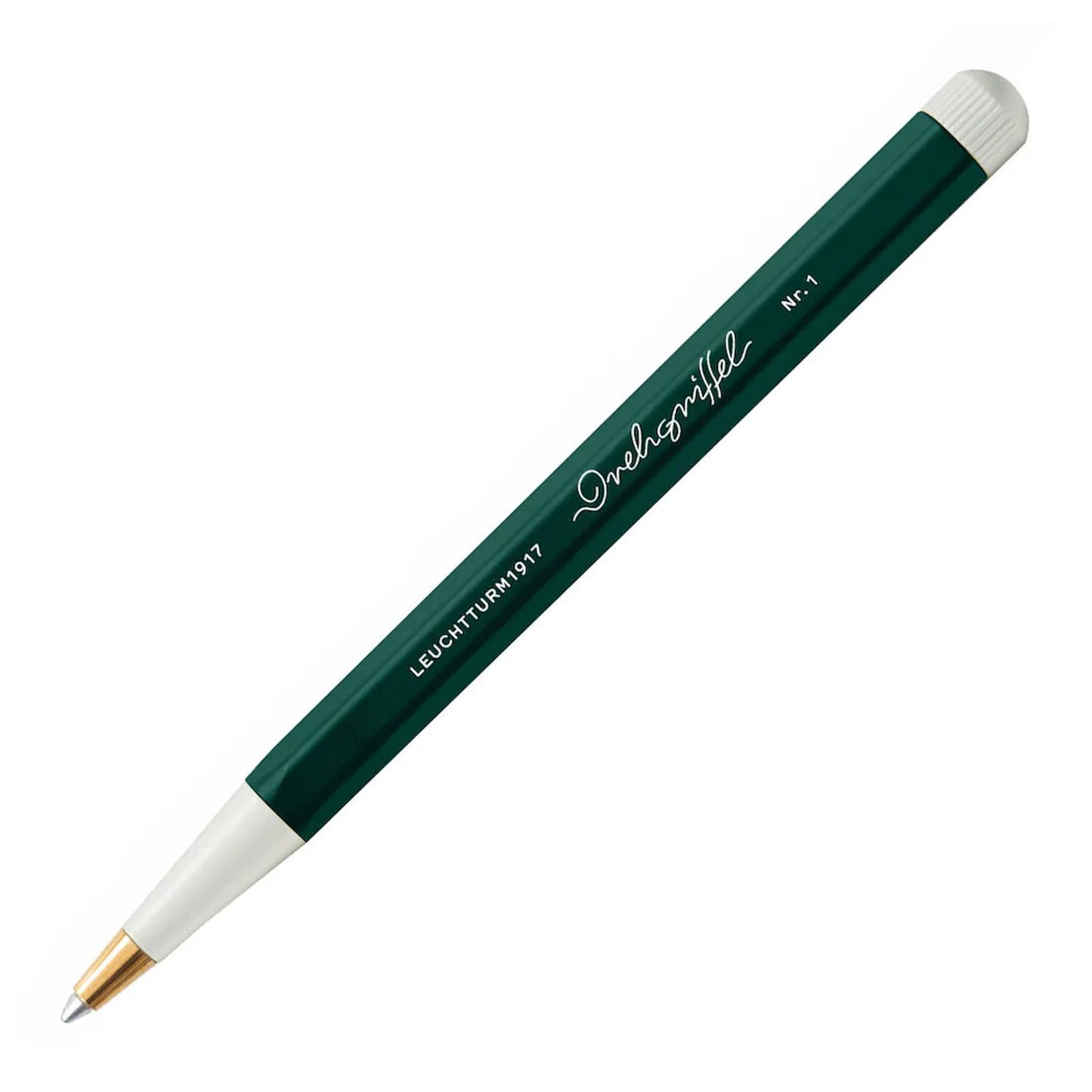 LEUCHTTURM1917 - Drehgriffel Writing Pen (Forest Green) - Ballpoint Pen with Royal Blue Ink Included
