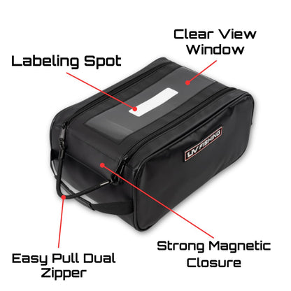 LIV FISHING EZ Standard Tackle Bag - Tackle Storage Bag, Durable, Waterproof Material, Easy-grip Pull Handle for Quick, Effortless Access, Standard Size