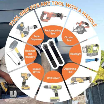 Universal Tool Holster for Tool Belt Accessories, Drill Holder for Power Drill, Impact Driver, or Any Tool with A Handle, Self-Locking Drill Holster, Stocking Stuffers for Men, Women, Husband