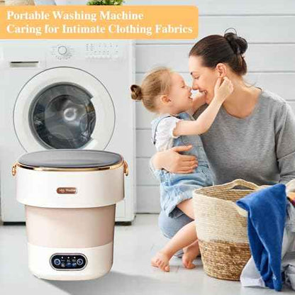 Portable Washing Machine,Mini Washer 16L Upgraded With Spin Basket,Small Clothes Folding Washing Machine Of Underwear, Baby And Small Clothes,Suitable For Home Apartments Dormitories, Hotels Khaki