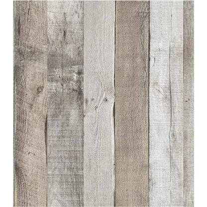 LXCREAT Faux Wood Butcher Block Contact Paper, Shiplap Peel and Stick Wallpaper Wooden Planks for Walls 17.5"X118", Natural Grey Self Adhesive Removable Rustic Wallpaper for Shelf Kitchen Decoration