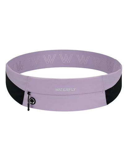 WATERFLY Running Belt Fanny Pack: Slim Waist Bag for Men Women, Workout Fitness Phone Holder for Exercise Marathon Jogging-Purple