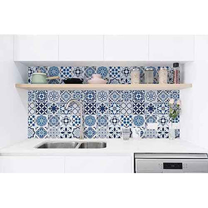 Timeet Blue Wallpaper Glossy Surface Thicken Waterproof Contact Paper Decorative Self Adhesive Film Peel and Stick Wallpaper Decorative Wall Paper for Countertop Shelf Drawers Liner 17.7"x78.7"