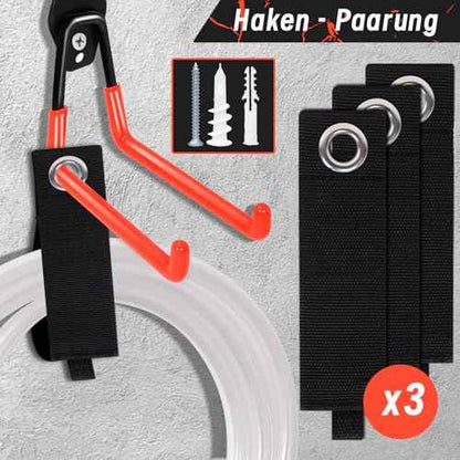 15 Pack Garage Hooks Heavy Duty,Garage Hangers Storage System Hooks for Shed Yard Tools Ladders Bikes Hose Hanging Wall Mount with Anti-Slip Coating