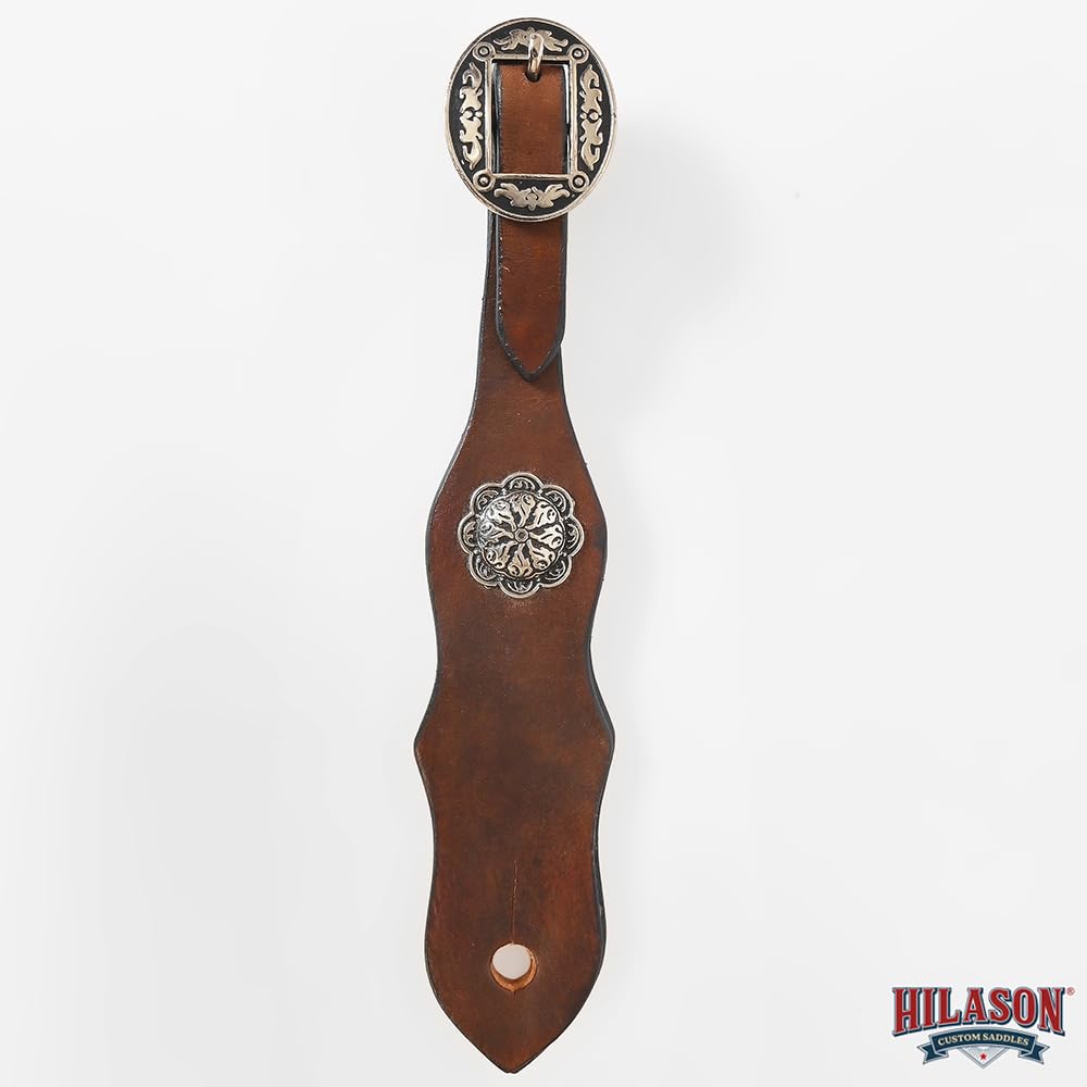 HILASON Dark Brown 8" Slobber Straps for Rein-Water Loop Ties Quick Change Buckle | Horses Leather Strap