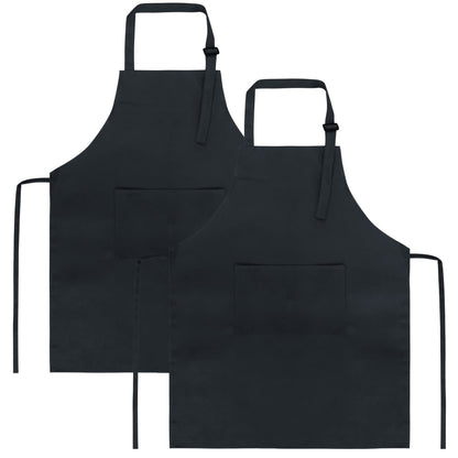 SINLAND Kids Apron with Pocket 2 Pack Adjustable Children Chef Apron for Cooking Baking Painting (M: 6-12 Years)…