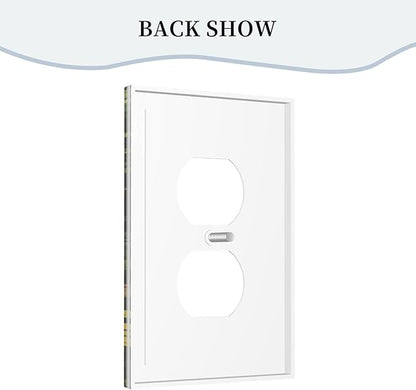 Mushrooms Forest Nature Botanical Art Light Switch Cover 1 Gang Outlet Plate Single Duplex Wall Plate Covers Decorative Switchplate Covers Electrical Faceplate for Farmhouse Living Decor