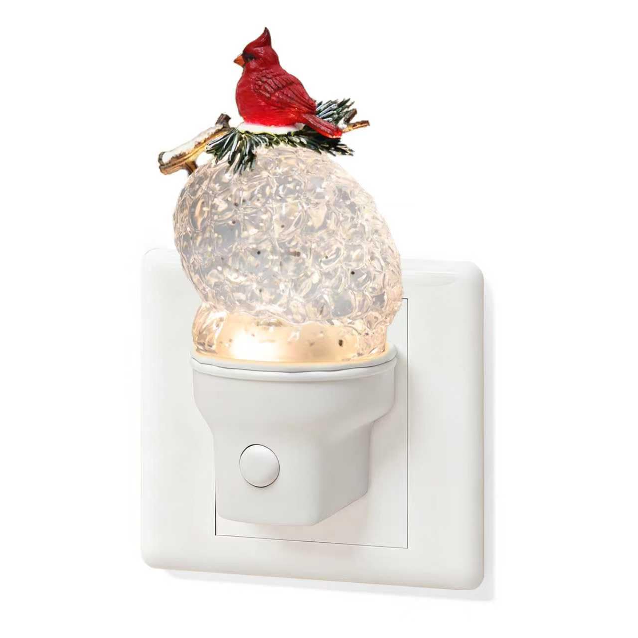 Yuxelulmai Christmas Night Light Plug into Wall Swirling Glitter USB Portable Christmas Decorative Night Light Decoration for Kids Adults Bedroom Kitchen Living Room Holiday Decor (Pinecone)