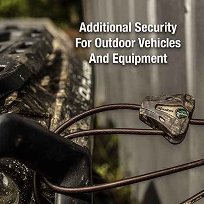 Master Lock Cable Lock, Python Adjustable Keyed Cable Lock, 6 ft. Long Cable, 2 Pack Mossy Oak Country DNA Camouflage