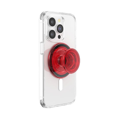 PopSockets Phone Grip for MagSafe with Kickstand, Magnetic Stand, Swappable Top, Secure Hold for iPhone MagSafe Cases, Phone & Tablet Grip - Clear