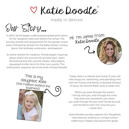 Katie Doodle - Funny Birthday Cards for Women, Friend (Handmade in USA) - Great for 30th, 40th, 50th, 60th, 70th, 75th, 80th, 90th Birthday Gifts for Women Her Friends - Includes 1 Card & 1 Envelope