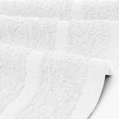 Avalon Towels Cotton Washcloths 24-Pack – 12 x 12 Inch White Super Soft &