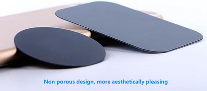 Phone Magnet Plate Mount Metal Plate for Magnetic Car Mount 4 Pack (Attention: Metal plates do not have magnets)Disc with 3M Adhesive Compatible with Phone Magnets/Cell Phone Automobile Magnet Cradles