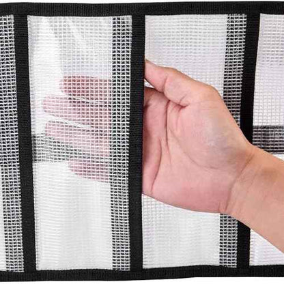 Small Roll Up Storage Bag, 6 Pockets Roll Up Tool Kit, Suitable for Mechanics, Kitchen Storage, Art Sketching, Travelling, Potter's Tools, Office Objects, etc., Transparent and Visible, Space-saving