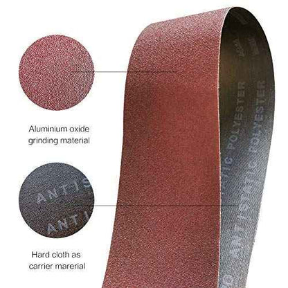1x 30 Inch 80 Grit Sanding Belt | Premium Aluminum Oxide Sanding Belt | Premium Sander Sandpaper ? 12 Pack