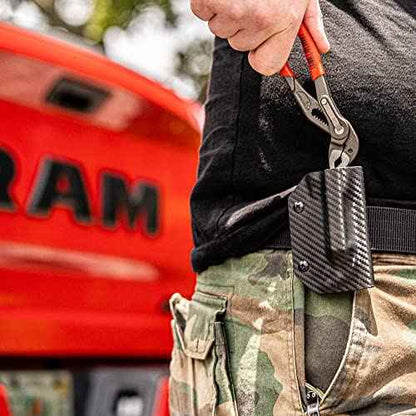 Clip & Carry Kydex Sheath for the Knipex Cobra 6" Water Pump Pliers 8701150 - Made in USA - Belt Holster Case - Black