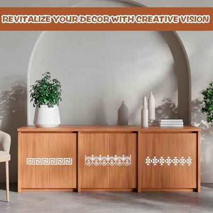 12 Pcs Boho Borders Pattern Stencil, Reusable Aztec Stencils for Painting on Wood, Wall Stencils for Painting Large Pattern, Geometric Templates for Canvas, Furniture, Crafts, Home Decor