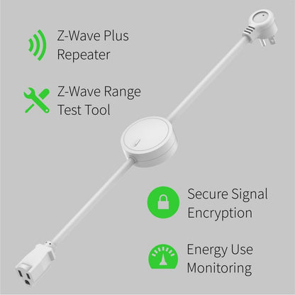 Zooz 800 Series Z-Wave Long Range Smart Plug ZEN04 800LR | Hub Required | Works with the Z-Box Hub, Home Assistant, and Hubitat