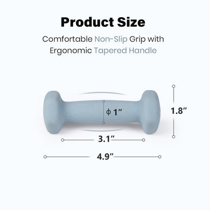 LIONSCOOL Neoprene Coated Dumbbell Weights (Sea 1lb Pair)