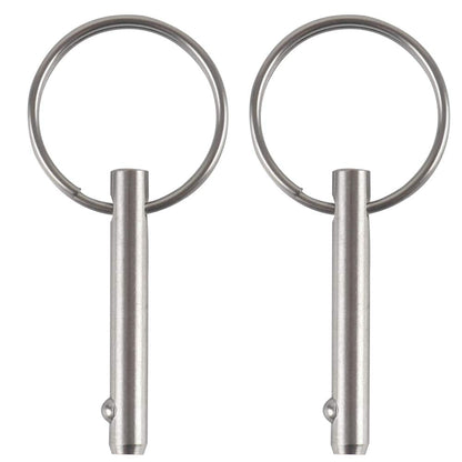 VTurboWay 2 Pack Small Quick Release Pin, Diameter 3/16", Usable Length 0.95", Full 316 Stainless Steel, Bimini Top Pin, Marine Hardware