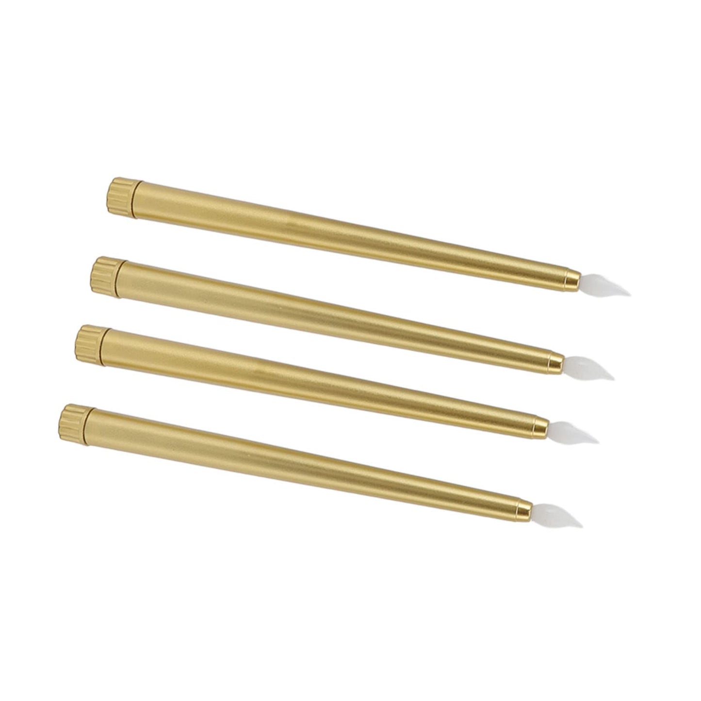4Pcs Flameless Taper Candles Electric LED Taper Candle Halloween Christmas Holiday Decor Candles (Gold)