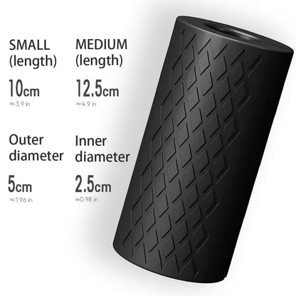 Rubber Barbell Grip, Thick Dumbbell Grip Arm Strength Tool, Barbell Clutch Suitable For Row/Puller/Kettlebell, Gym Biceps Arm Muscle Trainer (Black, 10CM/ 3.9IN)