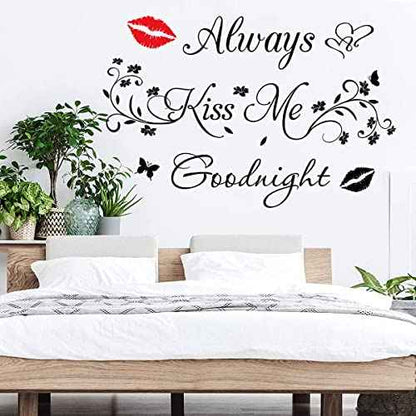 Aeways Kiss Me Goodnight Wall Stickers Decals Wall Decor Home Decorations
