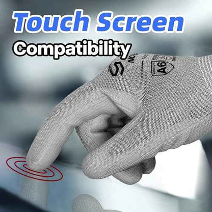 Schwer 6 Pairs ANSI A6 Cut Resistant Gloves CR7120 Cut Proof Work Gloves, Touchscreen, for Men and Women Used for Woodworking, Glass Cutting, Construction, Cargo Handling, Car Repair, L
