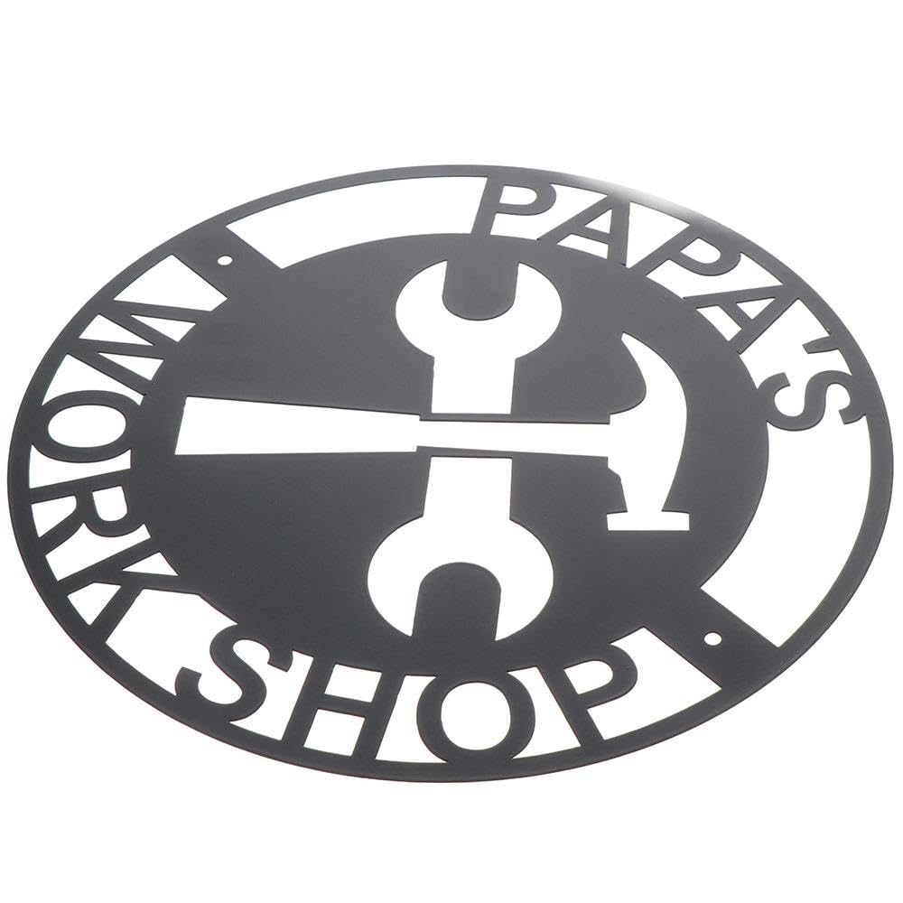 Urjumpea Papas Workshop Metal Sign Metal Wall Art Decor Garage Signs Gift for Dad
