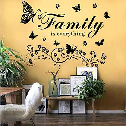 Family Wall Art Decal - Removable Wall Stickers Quotes 'Family is Everything' for Living Room, Bedroom, Dining Room, Kitchen