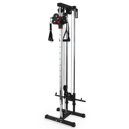 Valor Fitness Wall Mounted Cable Machine with Dual Adjustable Pulley System, 16 Height Positions, Compact Home Gym for LAT Pulldowns, Rows, Triceps, and Full Body Strength Training