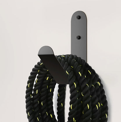 Tamisom Iron Battle Rope Storage Rack, Wall Mount, Black, 1 Count, Minimalist Style, Solid Pattern, 2.9" x7.5" x11.4", 10kg Max Weight, Home, Garage, Commercial Gym